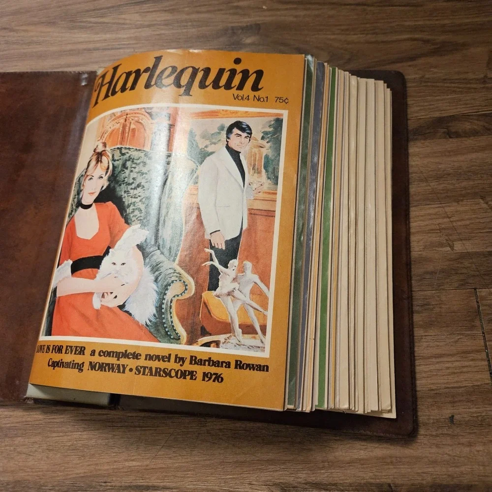 Vintage Lot 70s Harlequin Romance Magazines Women Compilation Binder Collectible